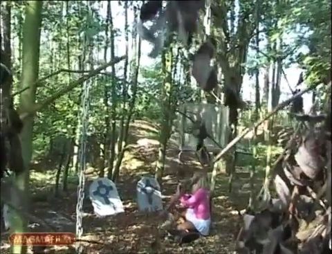 Cute Teen with Hot Tits and Mini Skirt in the Woods