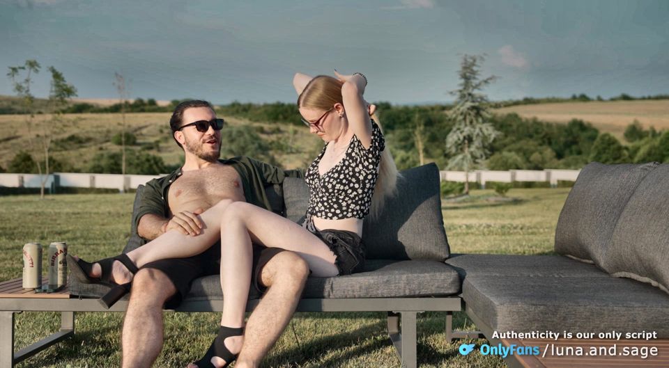 Spontaneous Outdoor Couch Sex: Squirting, Cumshot & Romantic Cuddles - Real Amateur Couple