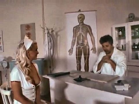 Superb blonde nurse gets anally slammed by a horny doctor