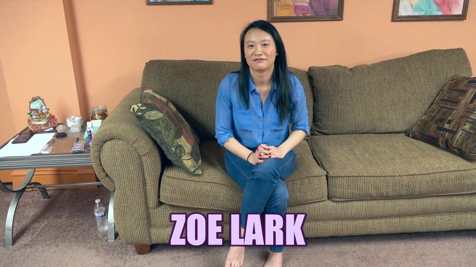 Asian newbie Zoe Lark's giving head at the porn audition