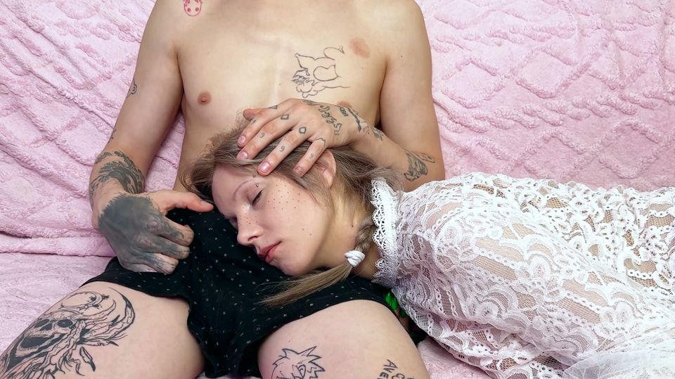 While My Stepsister Was Lying on Top of Me, I Accidentally Buried My Cock in Her up to the Balls and Came Down Her Throat!