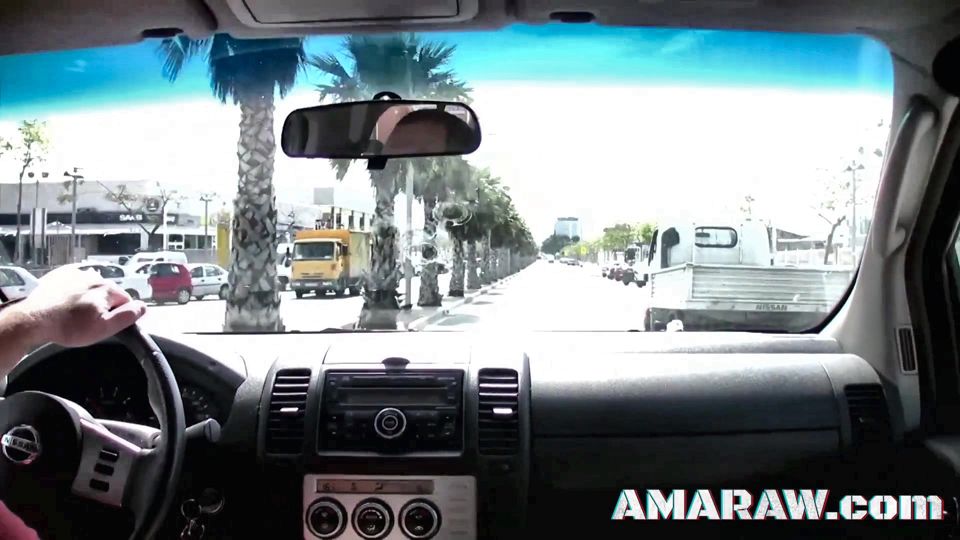 Close up cum in mouth as Cristal Cherry fucks in the pickup truck