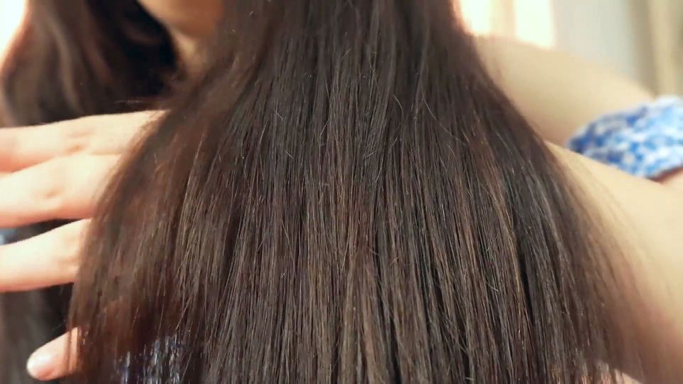 I Play with My Hair with a Dildo and I Tickle the Dildo with My Belly and Play with It Then I Sculpt My Hair and Make Asmr
