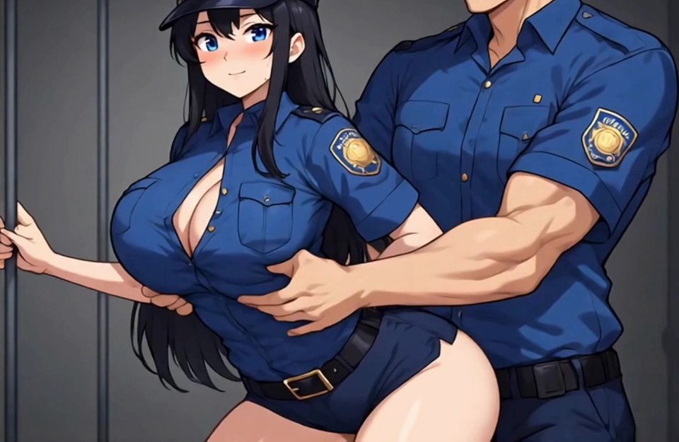 Police Fucking with New police women ( AI generated )