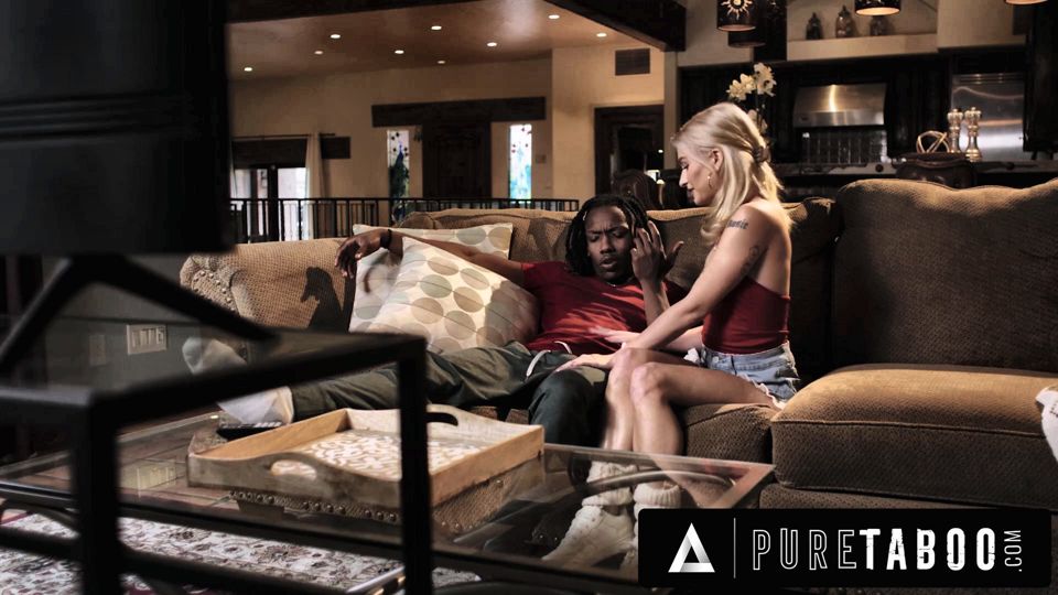 PURE TABOO Lustful Emma Rosie Lures Blindfolded Stepbrother With Bestie Ava Amira For Forbidden Sex