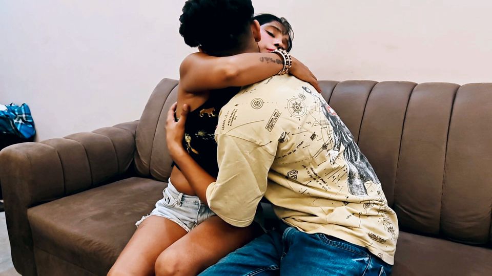 Indian Desi Video Love and sex between a stepbrother and stepsister at home. sucked boobs