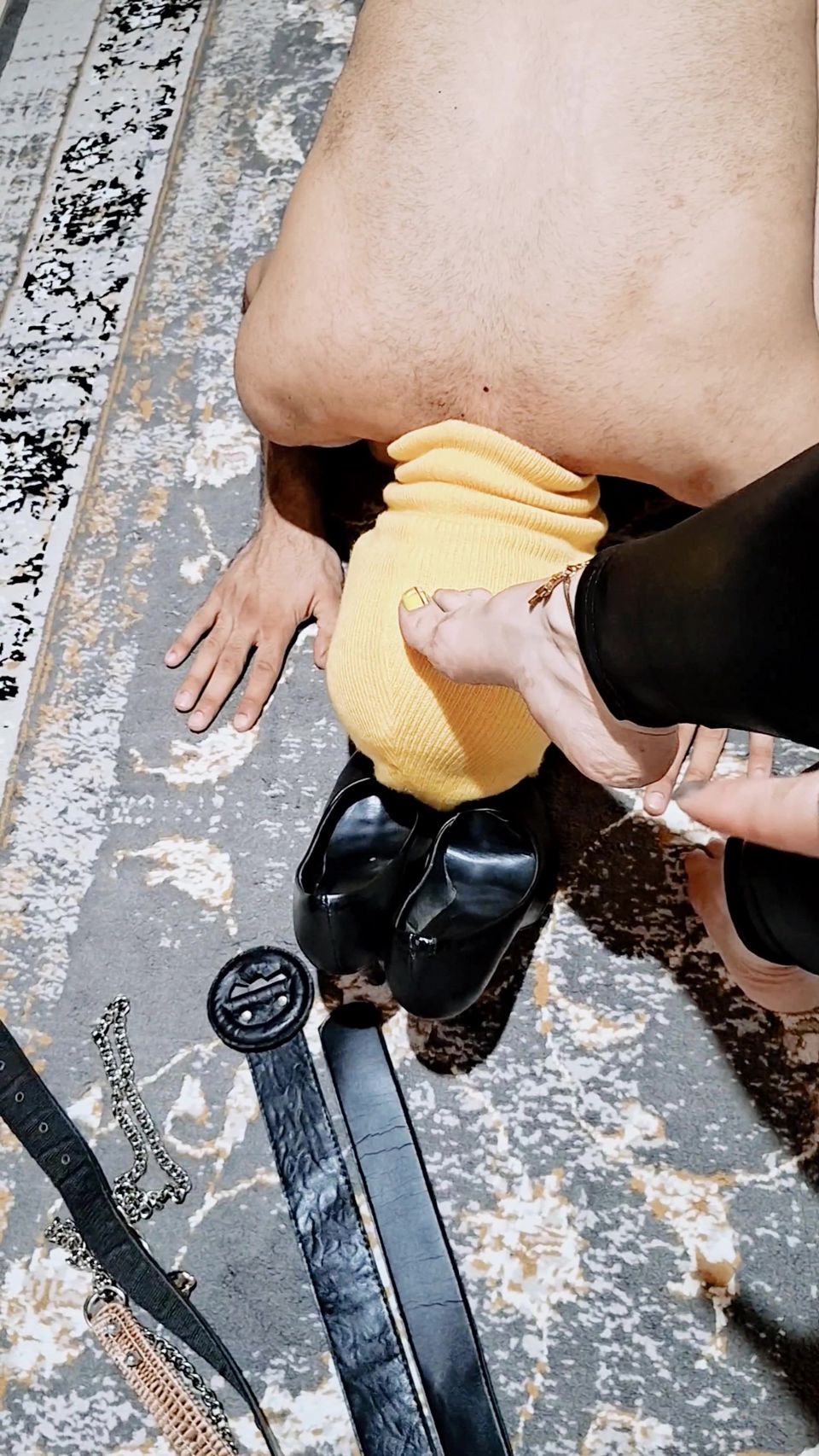 Cruel Femdom Shoe Worship & Footjob Slave Trained & Forced to Cum on Mistress Feet Extreme Humiliation