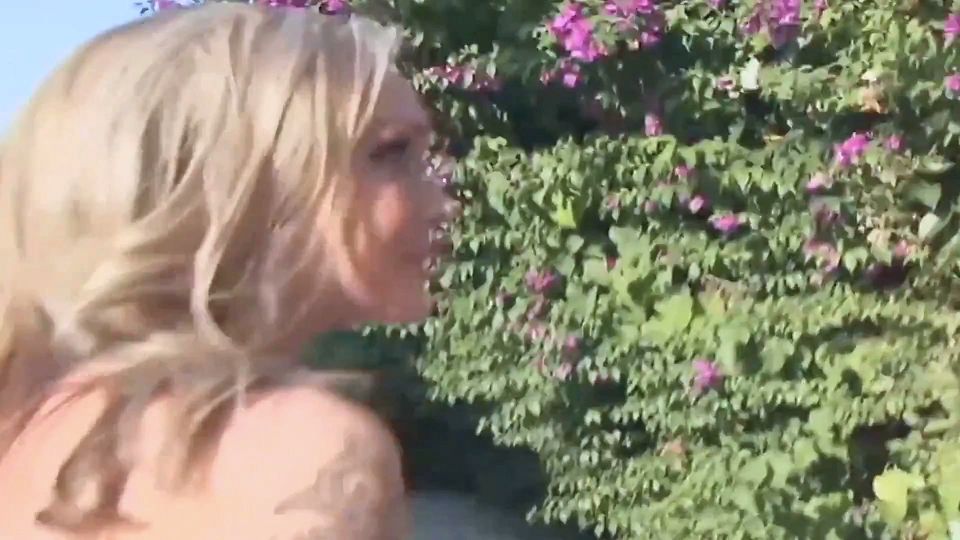 Blonde Lesbian Threesome with Strapon