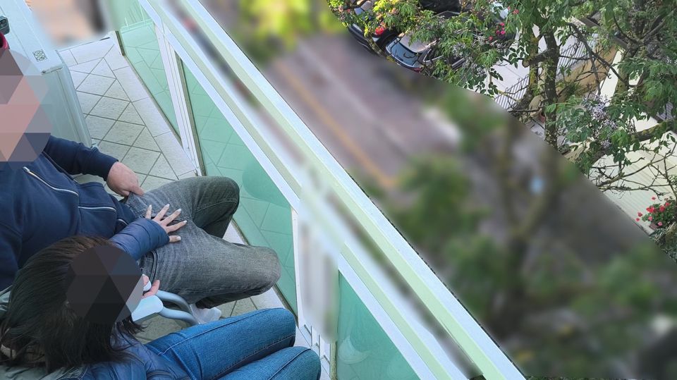 French Teacher Risky Public Blowjob Hotel Balcony Voyeur Neighbors Extreme Cum in Mouth 4K MissCreamy