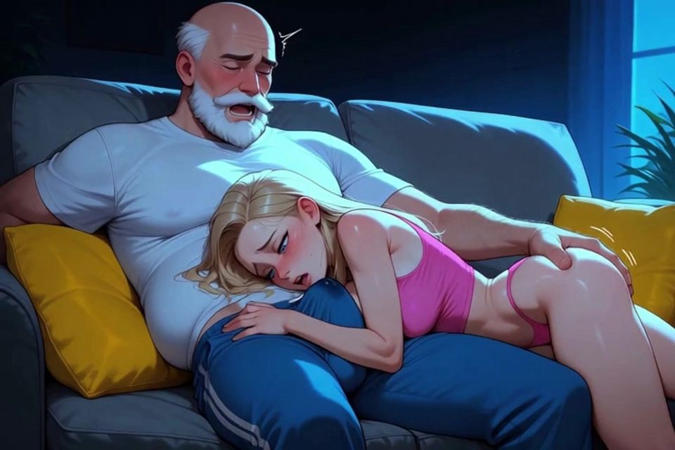Movie night with my stepfather (AI-generated)