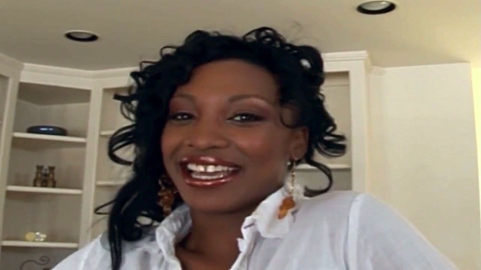 Slutty Black Pussy Hard Fucked by Two Big Black Cocks in a Black on Black Threesome