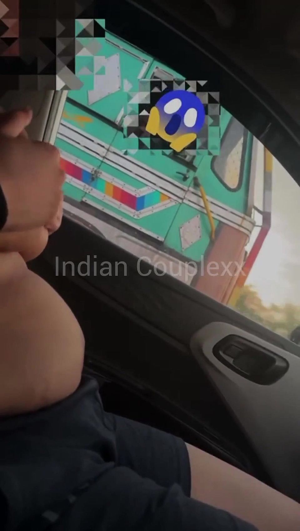 Desi Wife Sex with Truck Drivers in Car