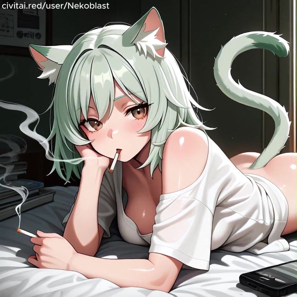 Yani Neko Chainsmoker Cat Old and Young Gangbang