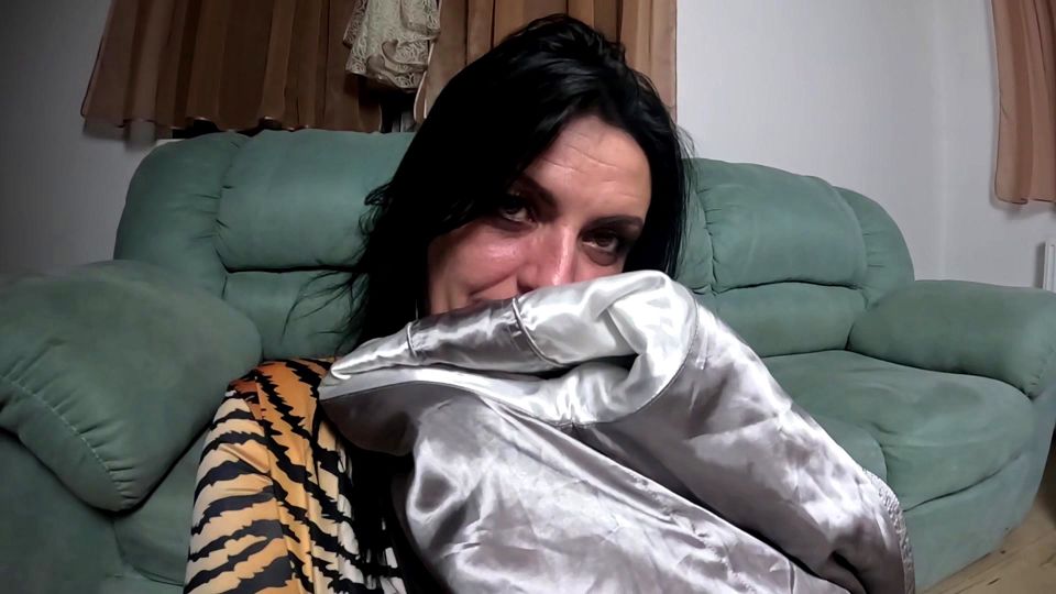 Smoking Fetish, Bomber Jacket Destruction and Dirty Masturbation in a Glossy Nylon Jumpsuit
