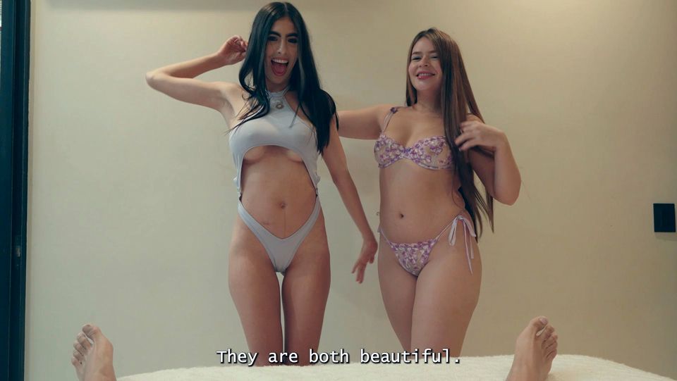 My stepbrother and his blonde Latina girlfriend shared a bed in a bisexual threesome.