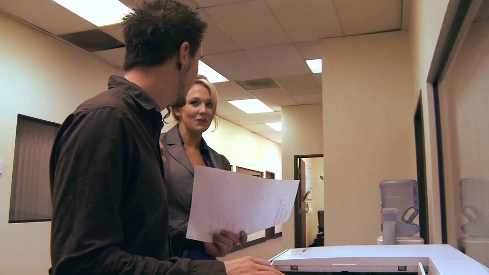 Big natural tits amazingly beautiful MILF boss fucks the big dick assistant in workplace to take cum