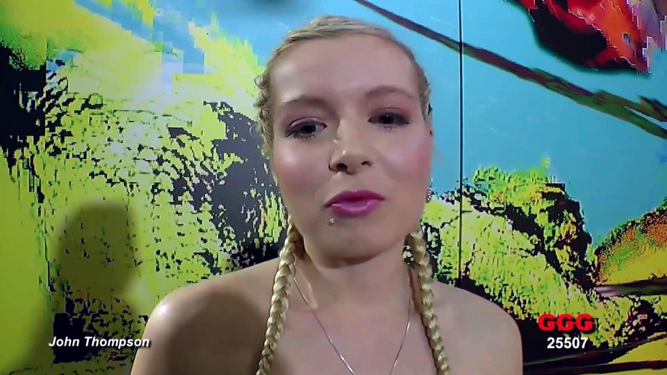 Ggg - Blonde Slut Sucks Multiple Cocks and Gets Her Face Covered in Cum