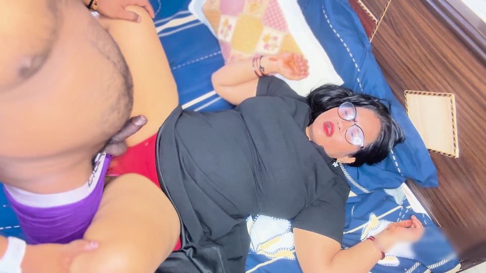 Husband Finds Wife In Orange Saree. He Pulls It Off And Fucks Her Deep.