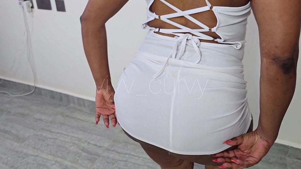 White Sundress Black Thong Reveal