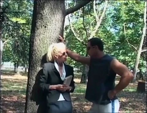 Sexy blonde on the young cock and cum in her mouth
