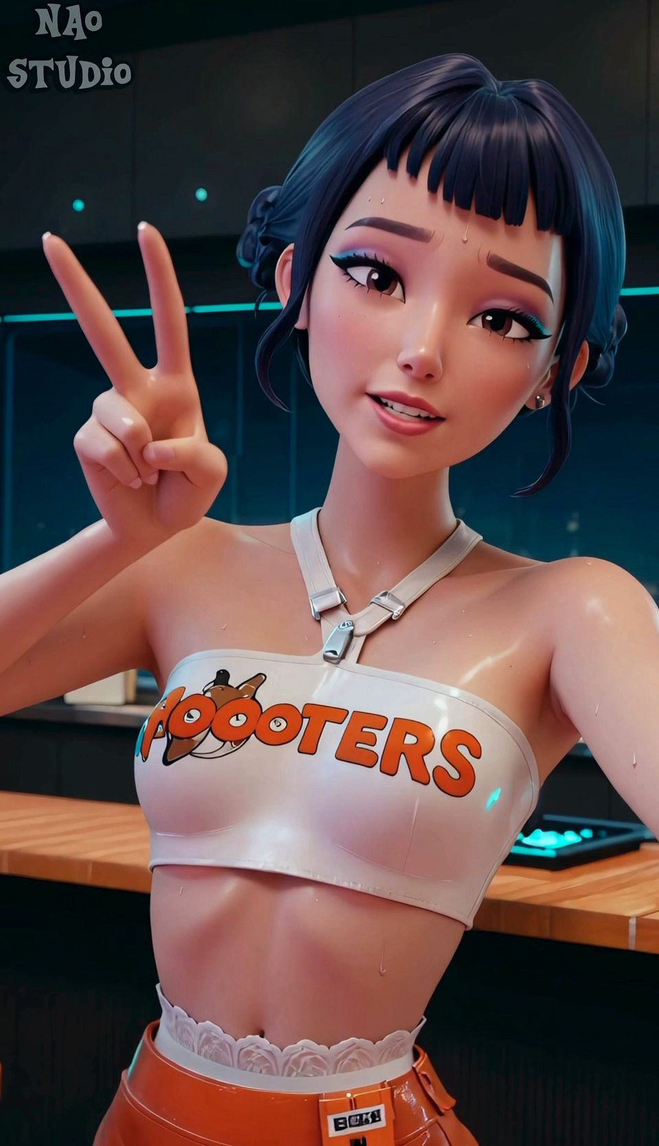 Zoey K Pop Last Hooters Shift Ends With a Creampie