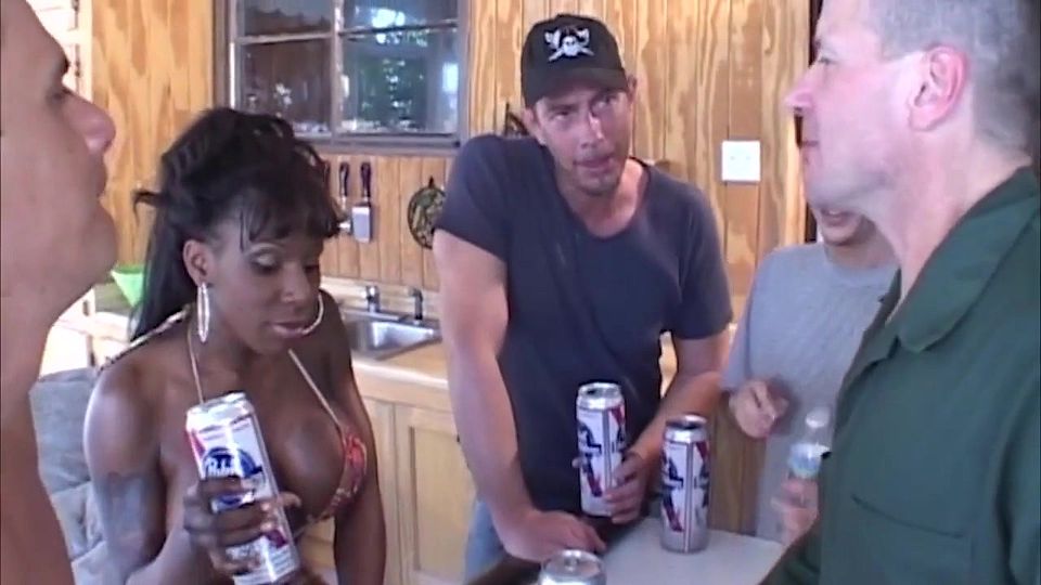 Insatiable Black MILF White-washed in Gangbang