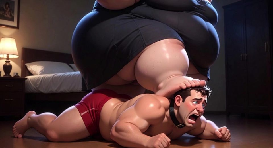 Heavy BBW Steps on Loser's Face - Humiliation & Trampling