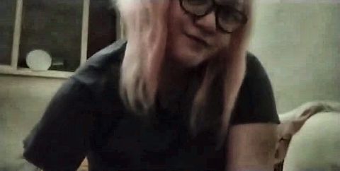 Double Amputee Playing with Her Huge Tits, Stumps and Masturbating