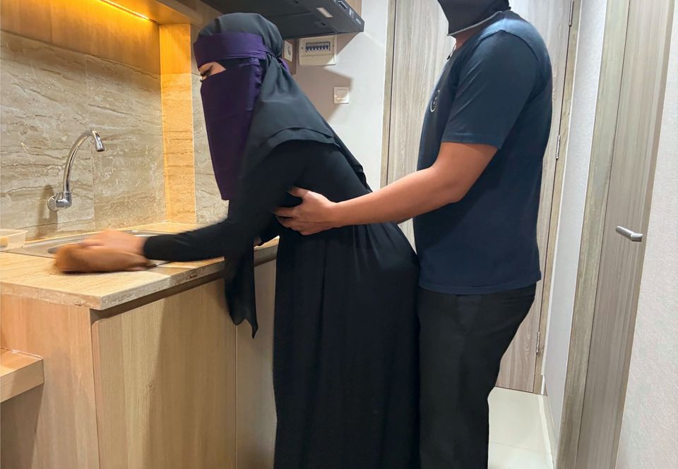 Tempted by In-laws While Cleaning the Kitchen
