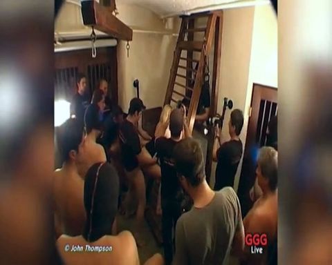 Ggg - Live Gangbang: Blonde & Brunette Suck off the Crowd