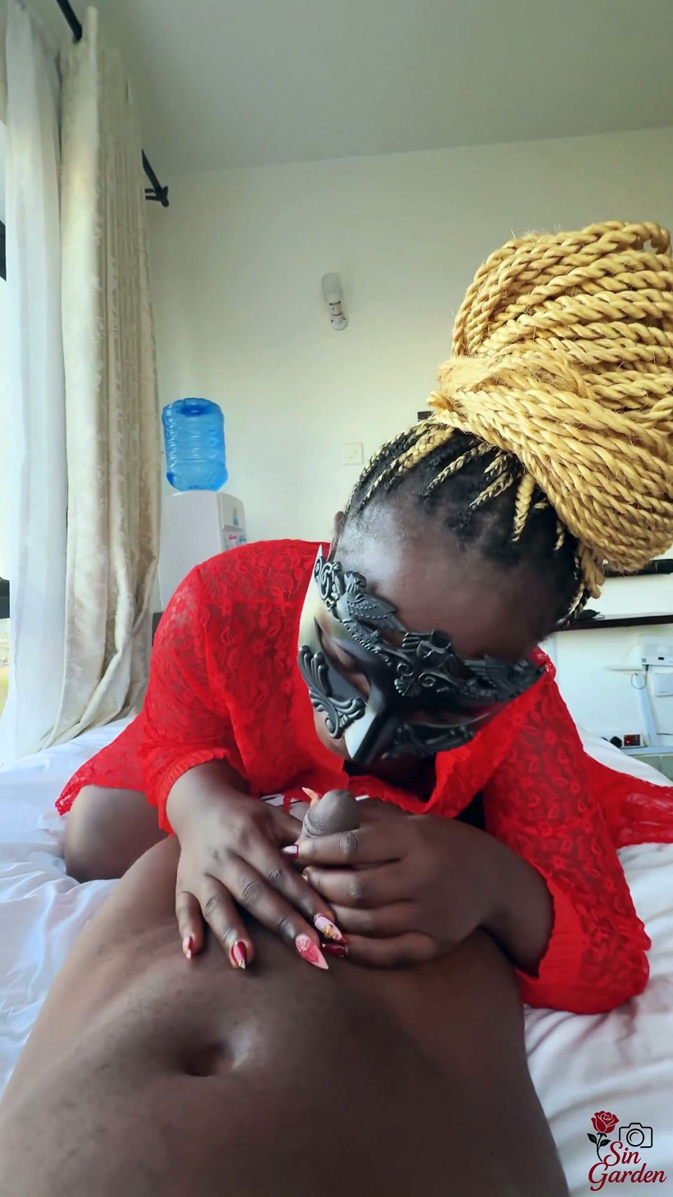 Ebony with a Huge Ass Riding and Taking Rough Strokes