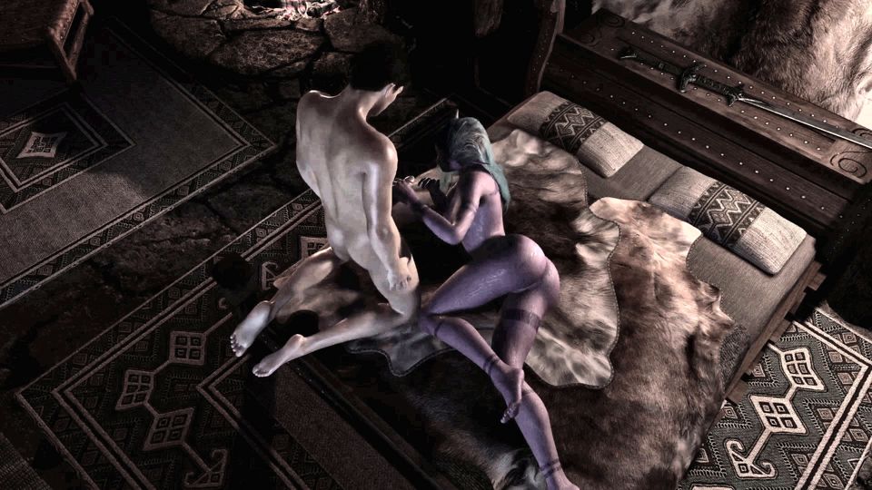 A Night Elf in Skyrim Handjob and Blowjob - Skyrim 3D Porn Parody