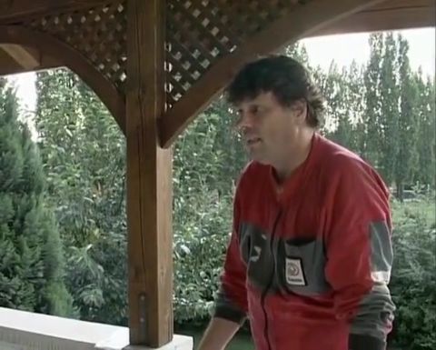 Superb Brunette Lady From Germany Eating Warm Cum in the Backyard