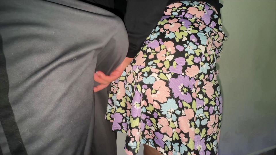 She Grabs the Penis of a Stranger with a Huge Erection.