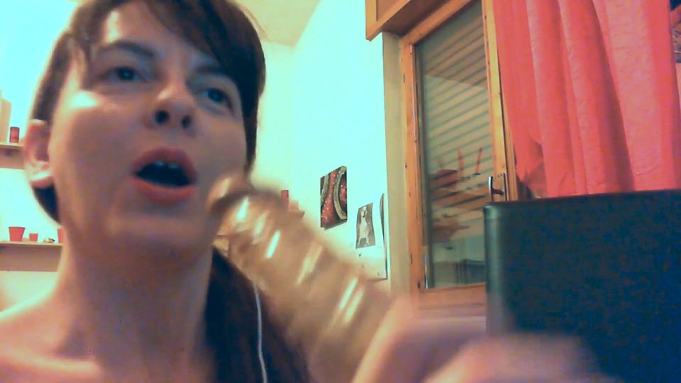 Solo masturbation from below