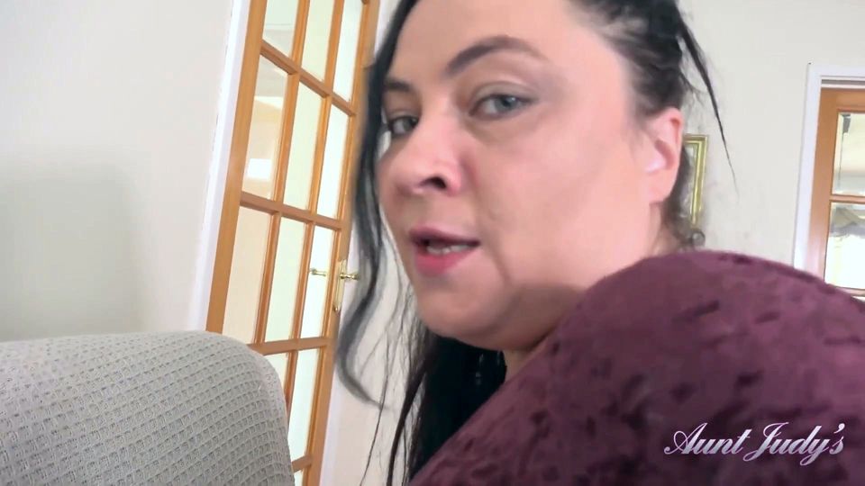 Auntjudys - Your Job Interview with Chubby Hairy MILF Boss Lady Christina Takes a Naughty Turn