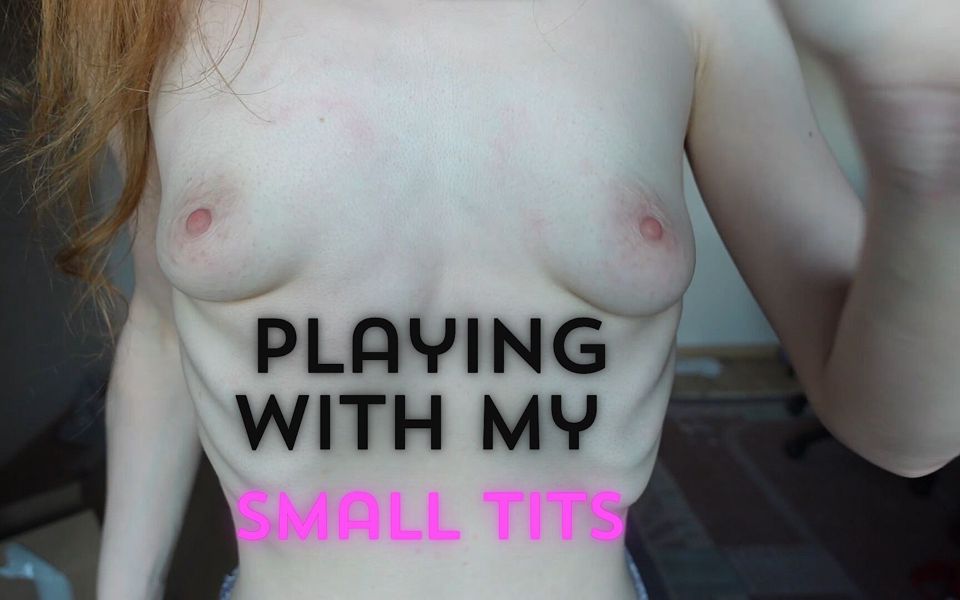 Squeezing My Small Tits and Boobs Bouncing
