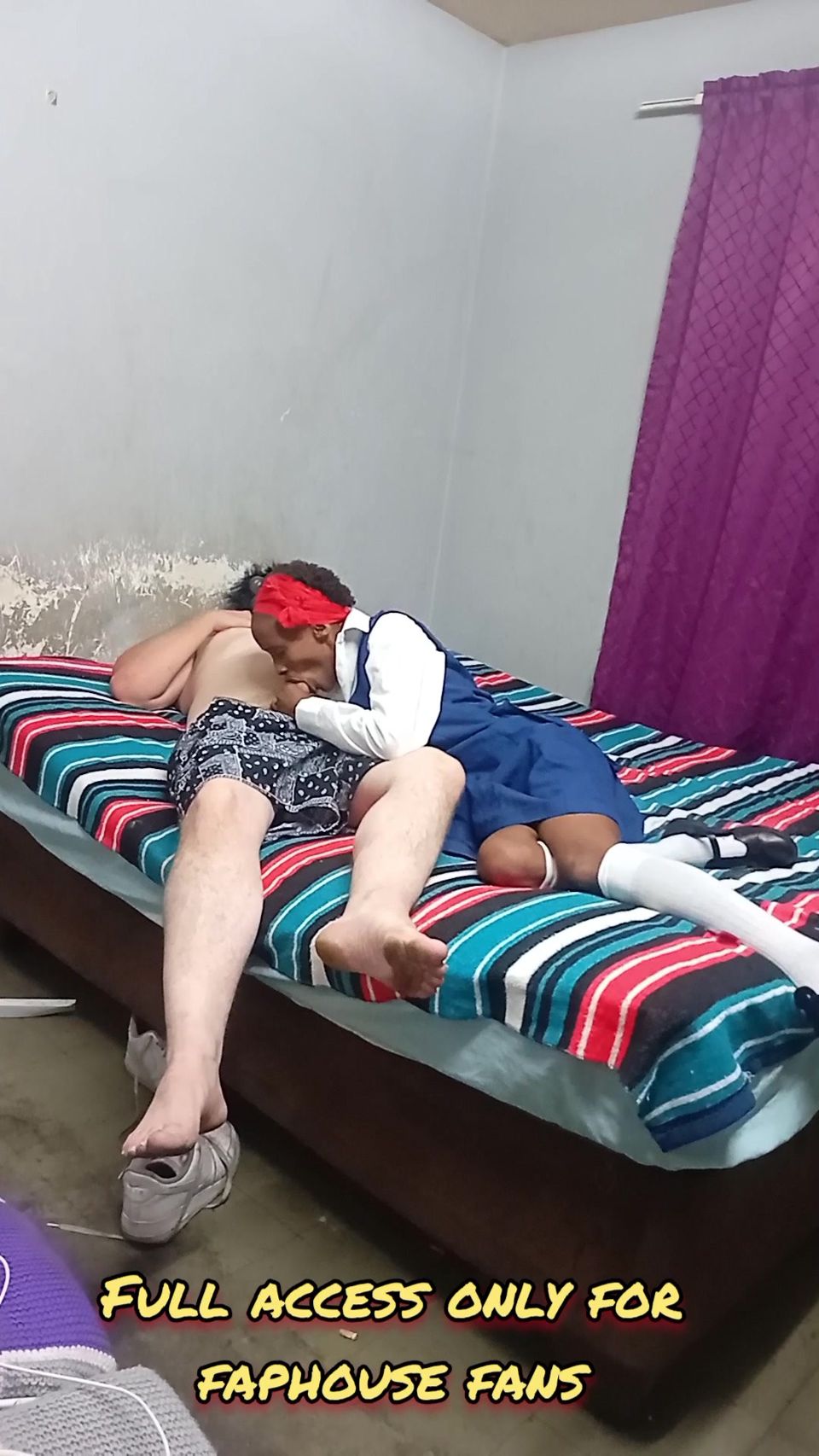 Black 18 Year Old School Girl Sucks Johnny's Cock in School Uniform