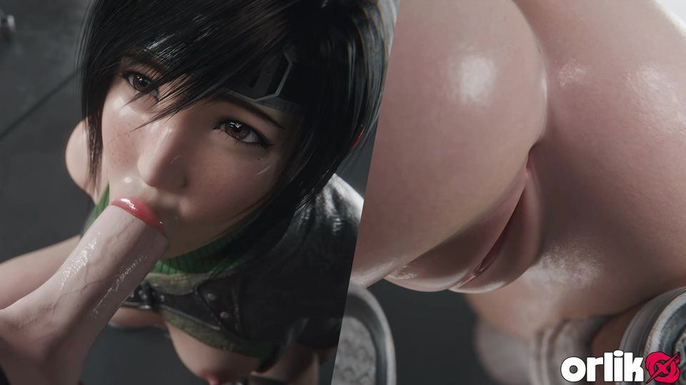 Yuffie Kisaragi Big Dick Sloppy Blowjob - Deep & Messy 3D Animation
