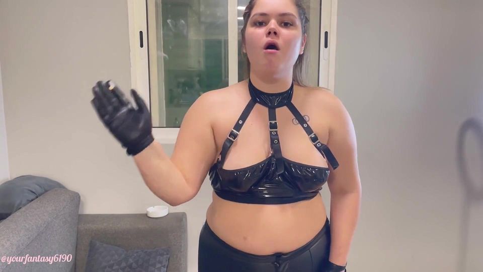 Smoking with leather gloves
