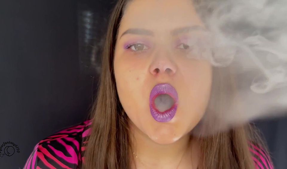 Smoking My Cigarette with Purple Lipstick in My Pijamas
