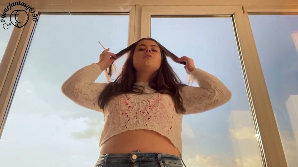 Latina Smoking at Sunset