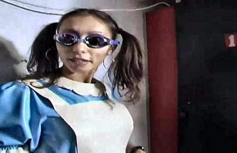 Submissive made in latex does all her master says