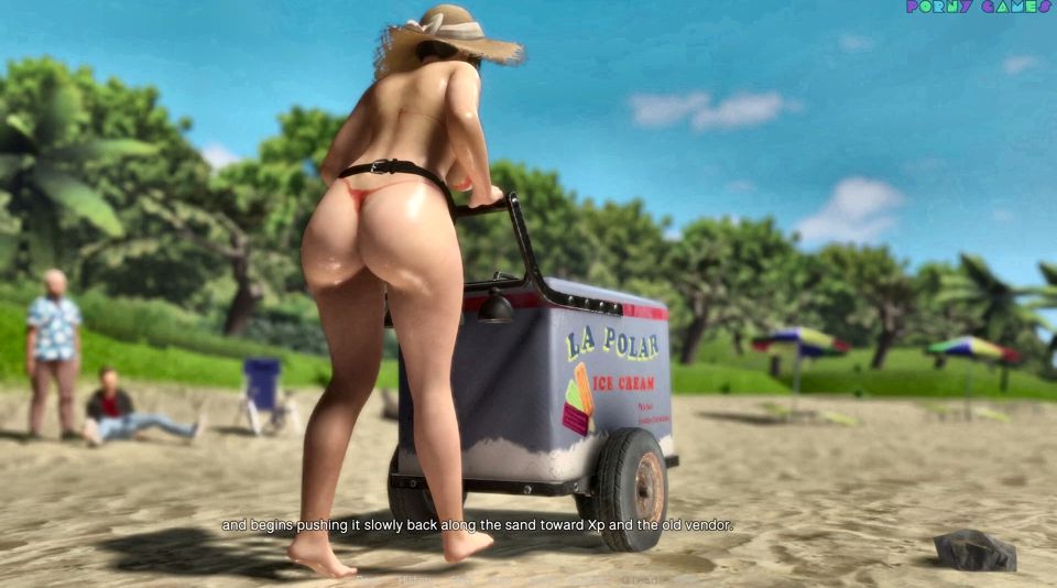 Friendly Housewife by White Foam - Getting Drilled by an Old Man, on the Beach, Behind Her Husband 12