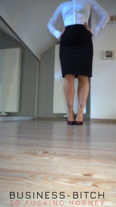 Serious Boss Secretary Undressing and Posing for You - Business-bitch