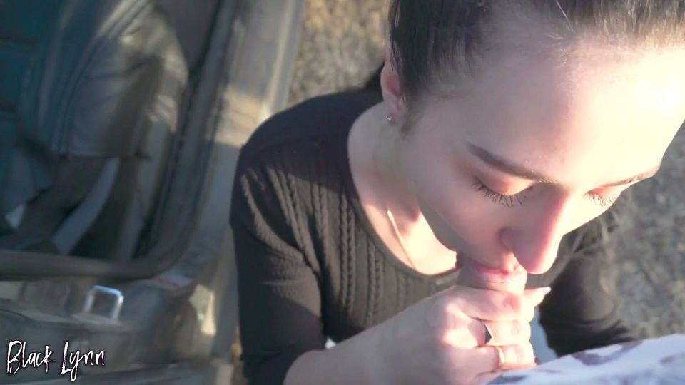 Outdoor Car Blowjob Cum Swallow