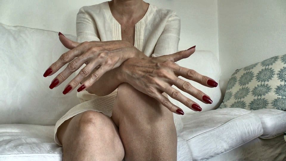 Showing off Beautiful Red Fingernails and Masturbating Inside Your Trousers, Part 2 - Lady Victoria Valente