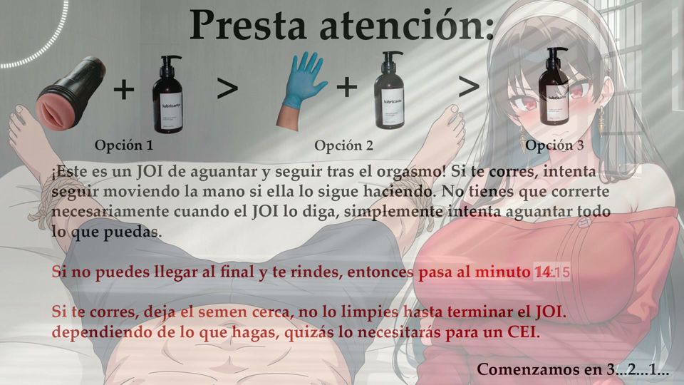 Spanish audio JOI. Follow Yor Forger's instructions to masturbate. You won't be able to stop!