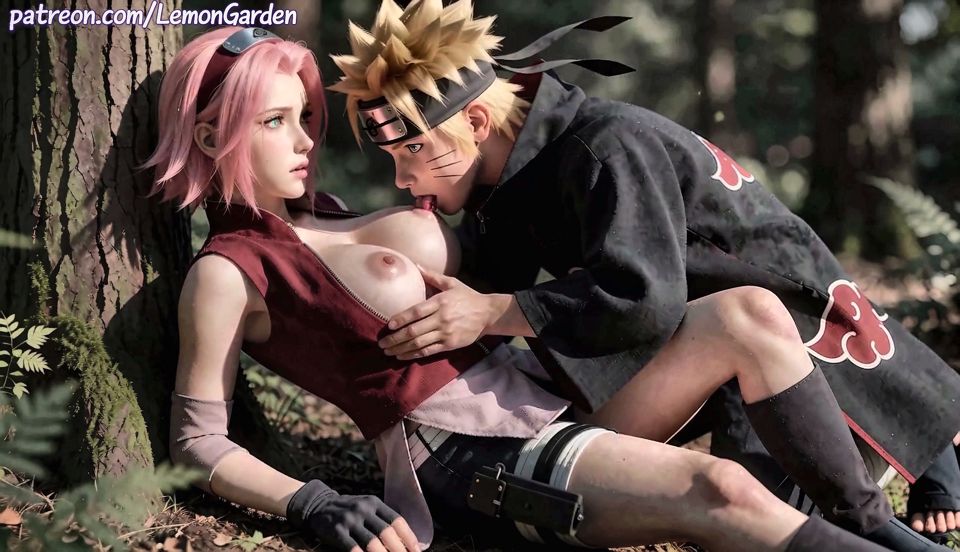 Pink-Haired Kunoichi got the sex of her dreams in Konoha's Forbidden Forest 3d Hentai Naruto x Sakura